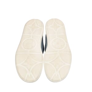 Knit Damier Pacific Slip-On Sneakers Blue, view 5