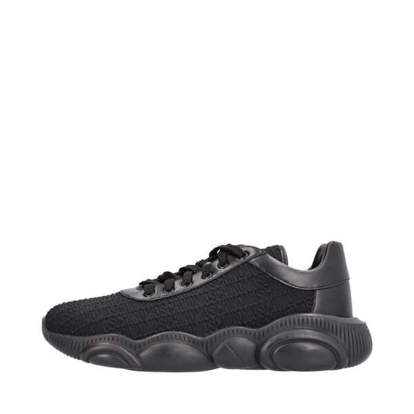 Nylon Logo Teddy Sneakers Black