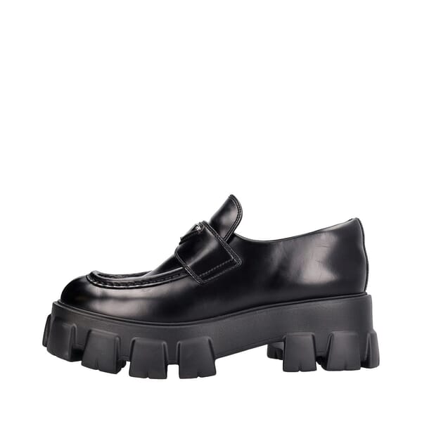 Leather Monolith Loafers Black