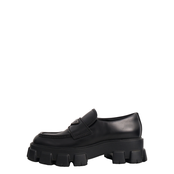 Leather Monolith Loafers Black