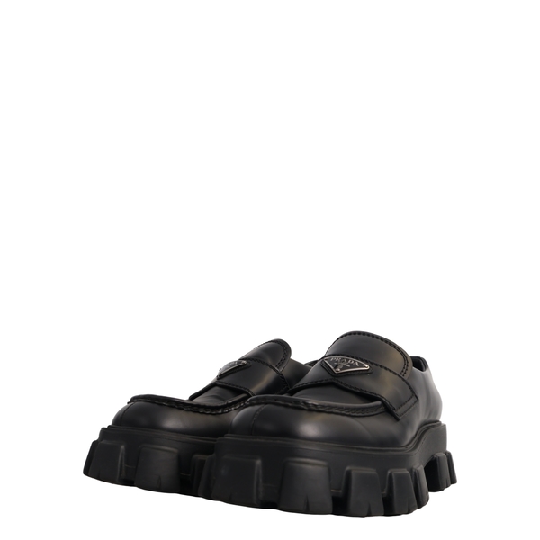 Leather Monolith Loafers Black