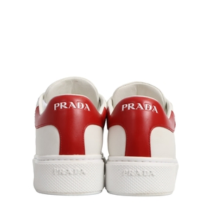 Leather Macro Sneakers White/Red, view 4