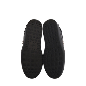 Leather Rockstud Untitled Sneakers Black, view 5