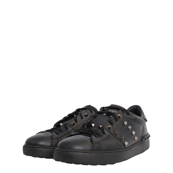 Leather Rockstud Untitled Sneakers Black