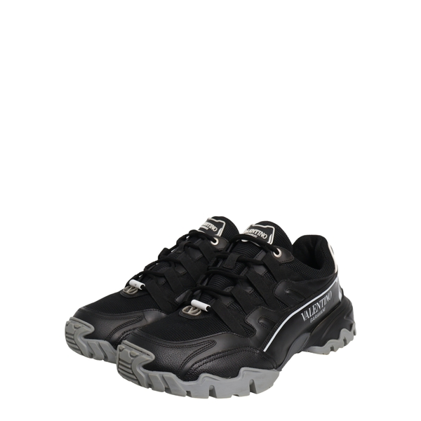 Mixed Material Sneakers Black