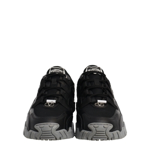 Mixed Material Sneakers Black, view 3