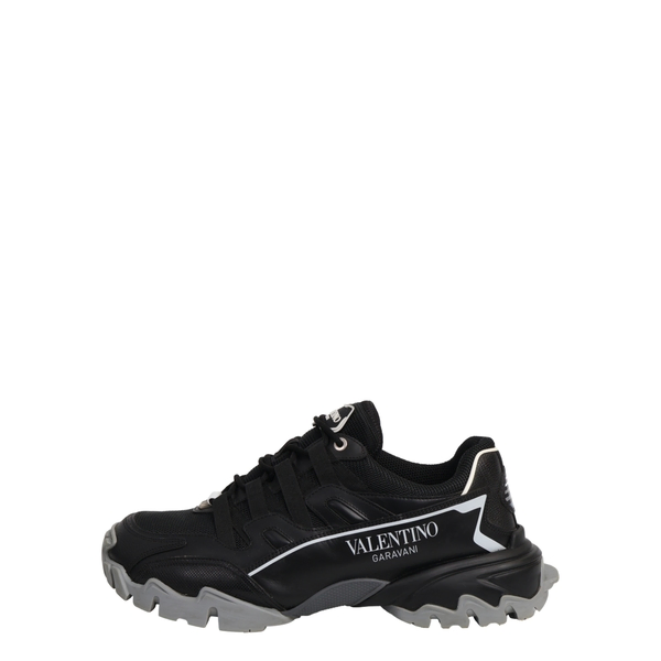 Mixed Material Sneakers Black