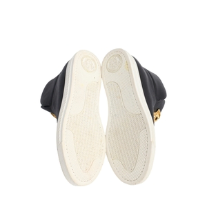 Leather Palazzo High Top Sneakers Black, view 5