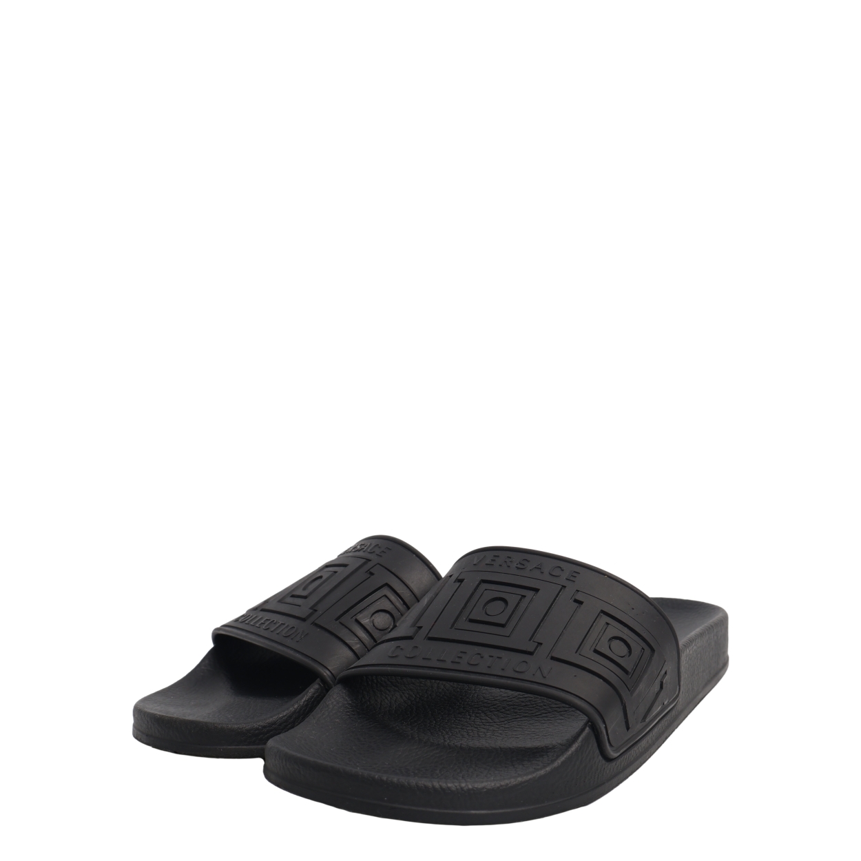COLLECTION Rubber Slide Sandals Black