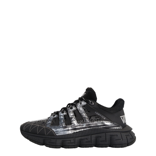 Mixed Material Trigreca Sneakers Black/Silver