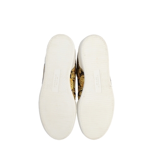 Leather Medusa Sneakers Black/Yellow, view 5