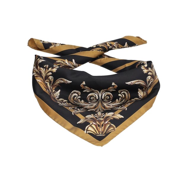 Silk Devotion Scarf Black/Gold