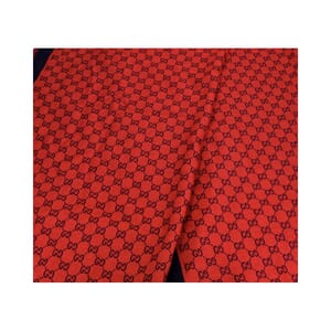 Cotton GG Scarf Red/Blue, view 3