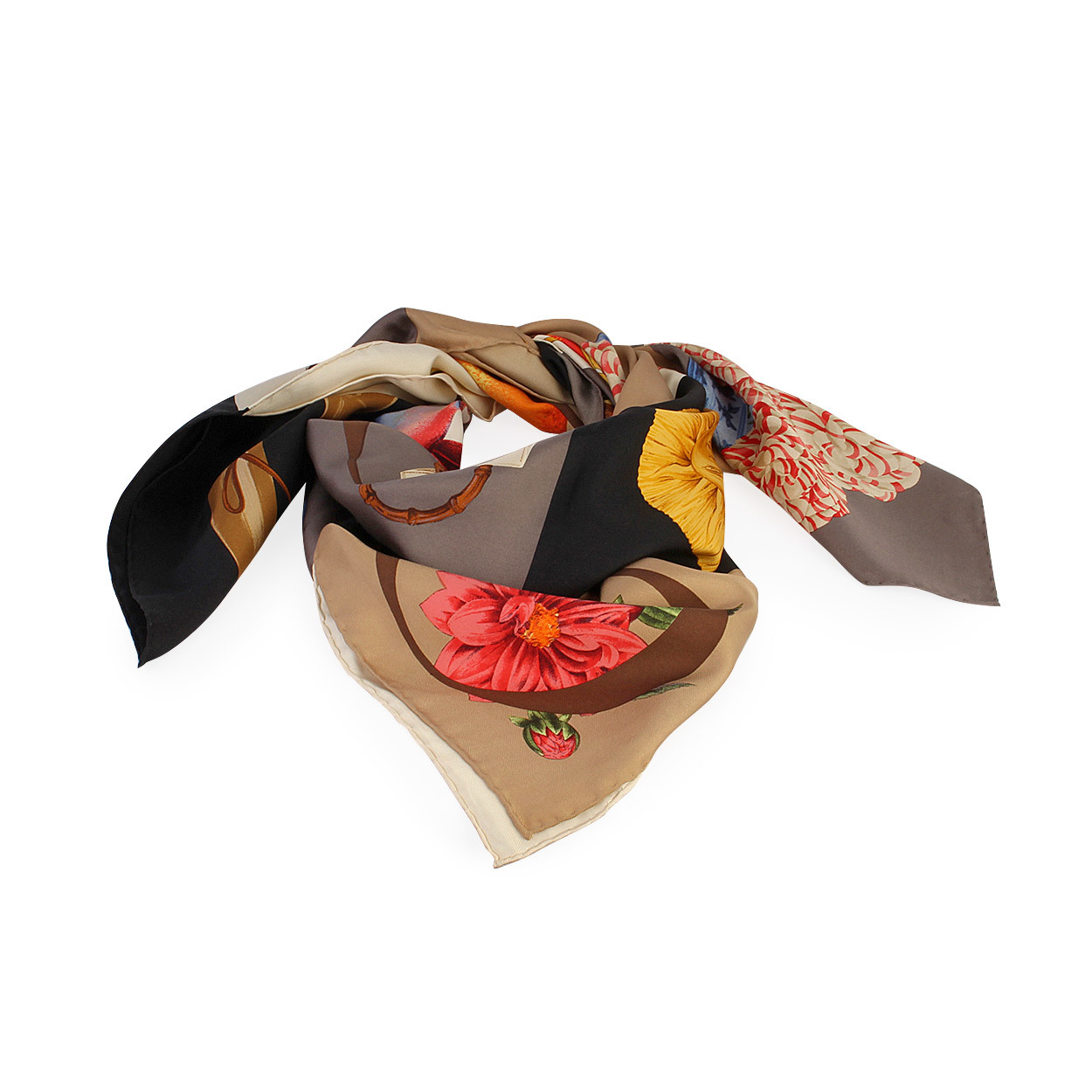 GUCCI Vintage Silk Scarf Multicolor | Luxity