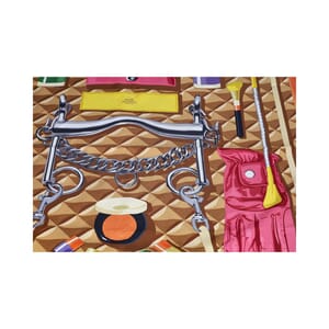 Silk Beaute Composee Print Scarf Multicolour, view 3