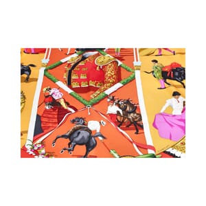 Silk Plaza De Toros Scarf Multicolour, view 3