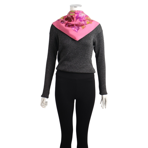 Silk Tourbillons Scarf Pink
