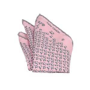 Silk Penguin Pocket Square Pink, view 3