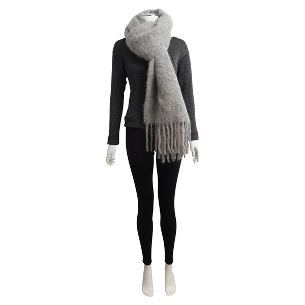 Mohair Blend Le Chouchou Scarf Grey