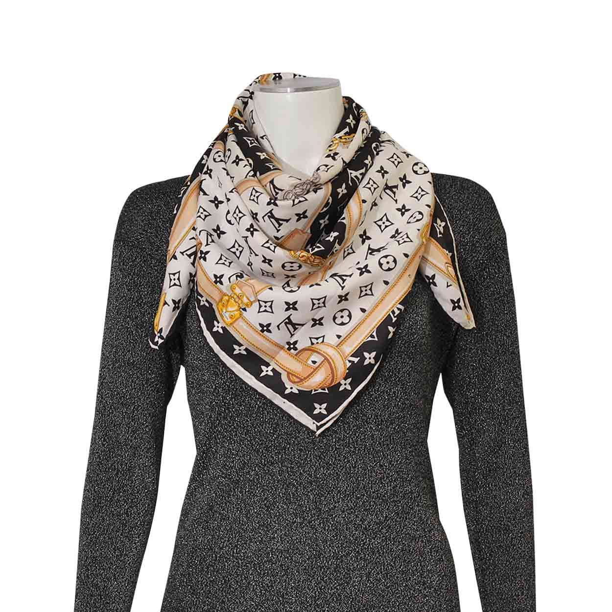 LOUIS VUITTON Monogram Confidential Square Silk Scarf | Luxity