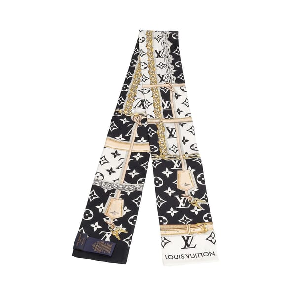 Silk Monogram Confidential Bandeau Noir