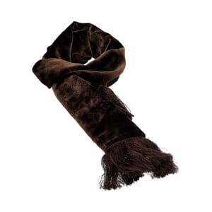 Viscose/Silk Monogram Scarf Brown