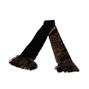 Viscose/Silk Monogram Scarf Brown, view 3