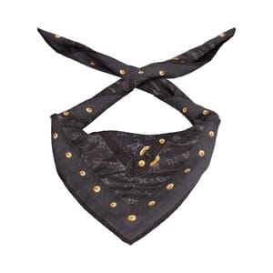 Silk Denim Monogram Scarf Black/Grey