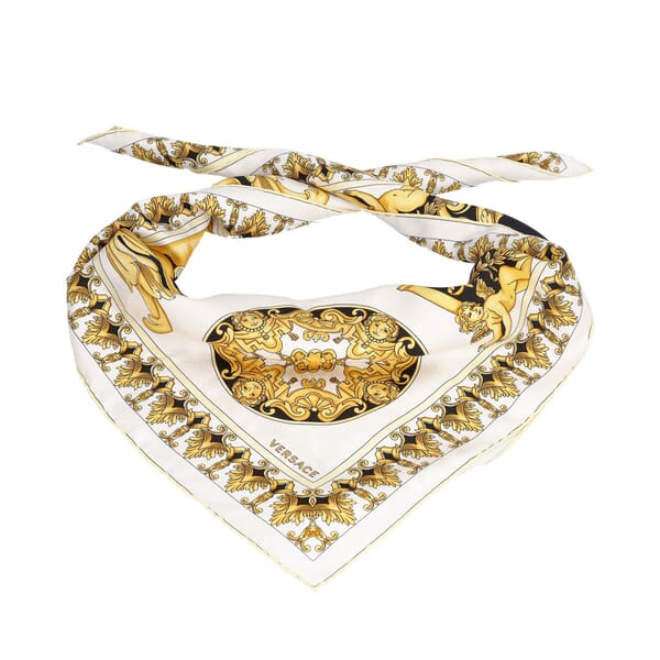 Silk Baroque Scarf Yellow/Black/White