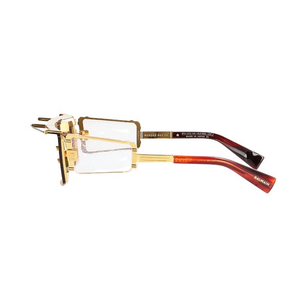 Sunglasses 127C145 Shield/Wrap Gold Red