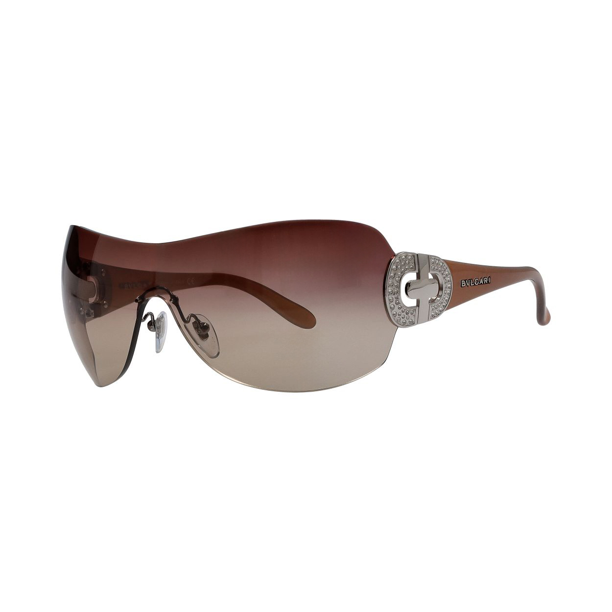 BULGARI Crystal Sunglasses 6007-B Taupe | Luxity