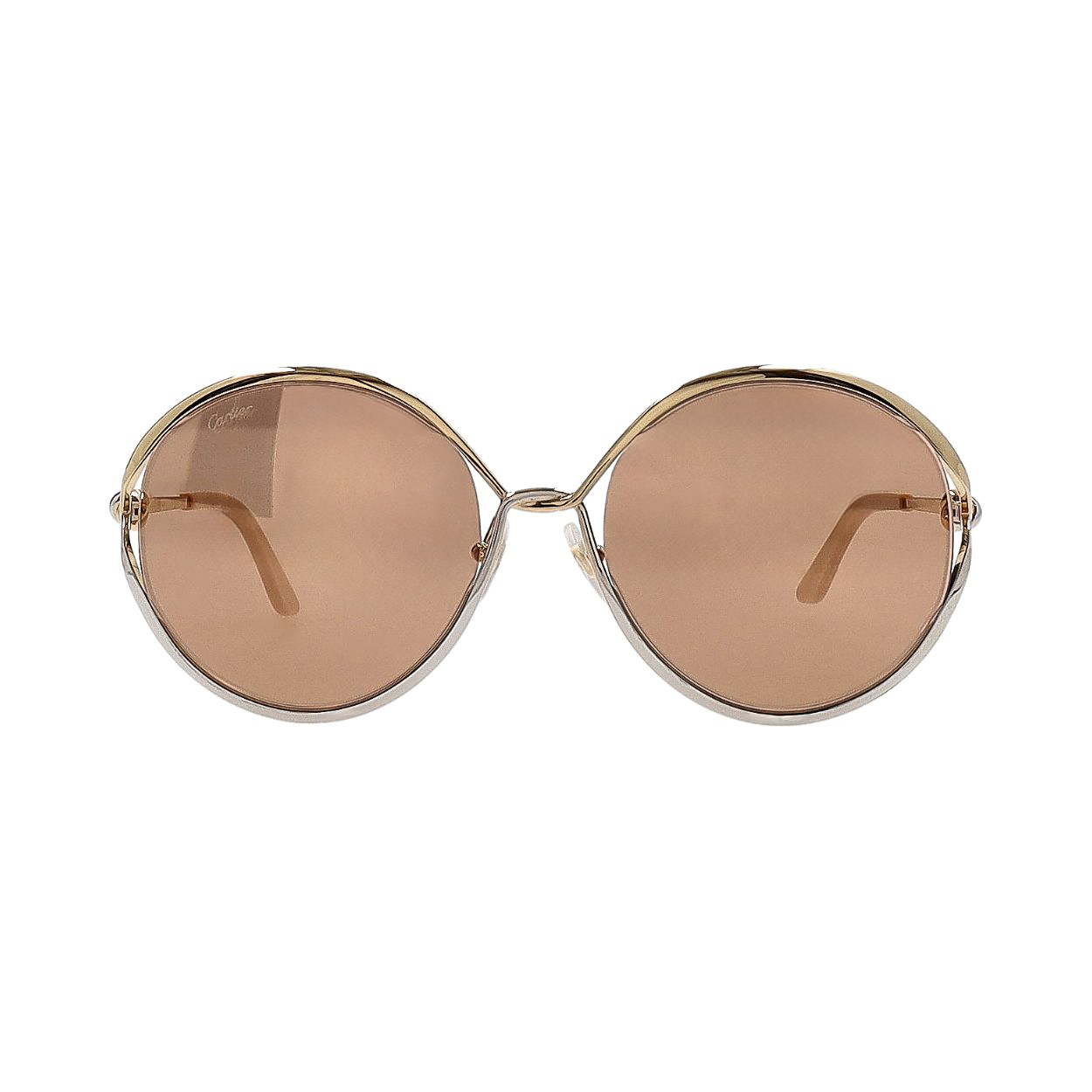 CARTIER Sunglasses CT0226S Gold Brown | Luxity display picture 2