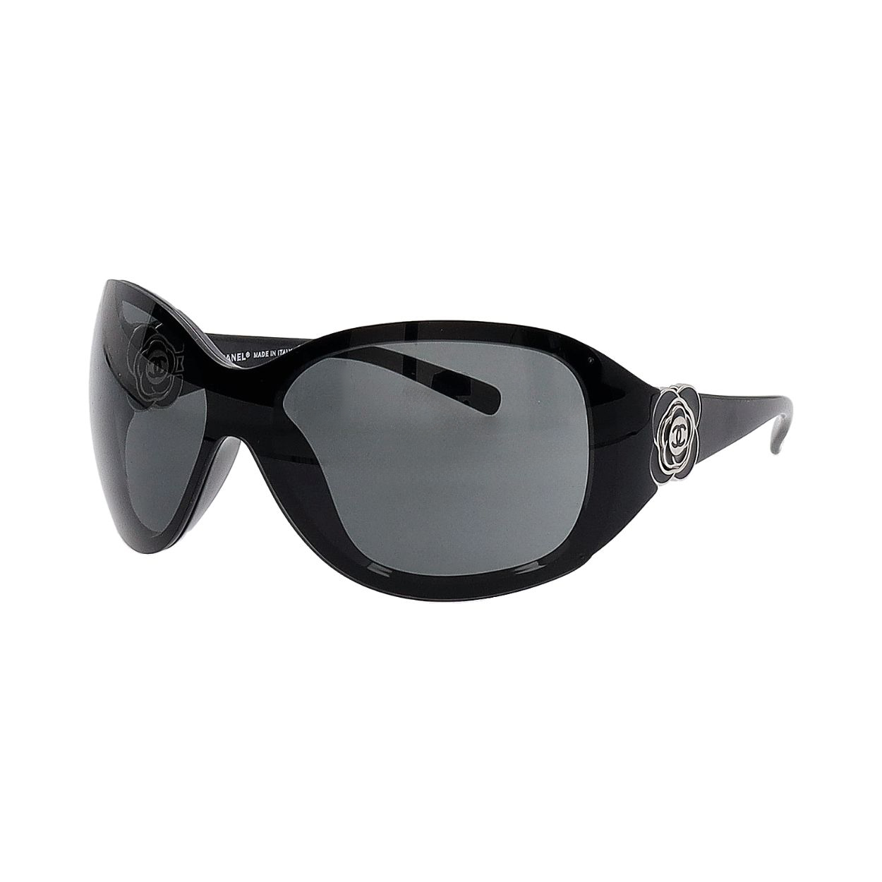 CHANEL Camellia Sunglasses 6032 Black | Luxity