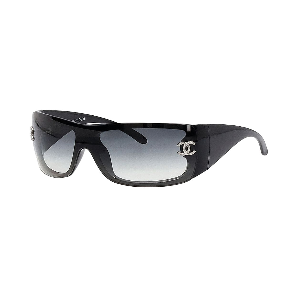 CHANEL Vintage Shield Sunglasses 5088-B Black | Luxity