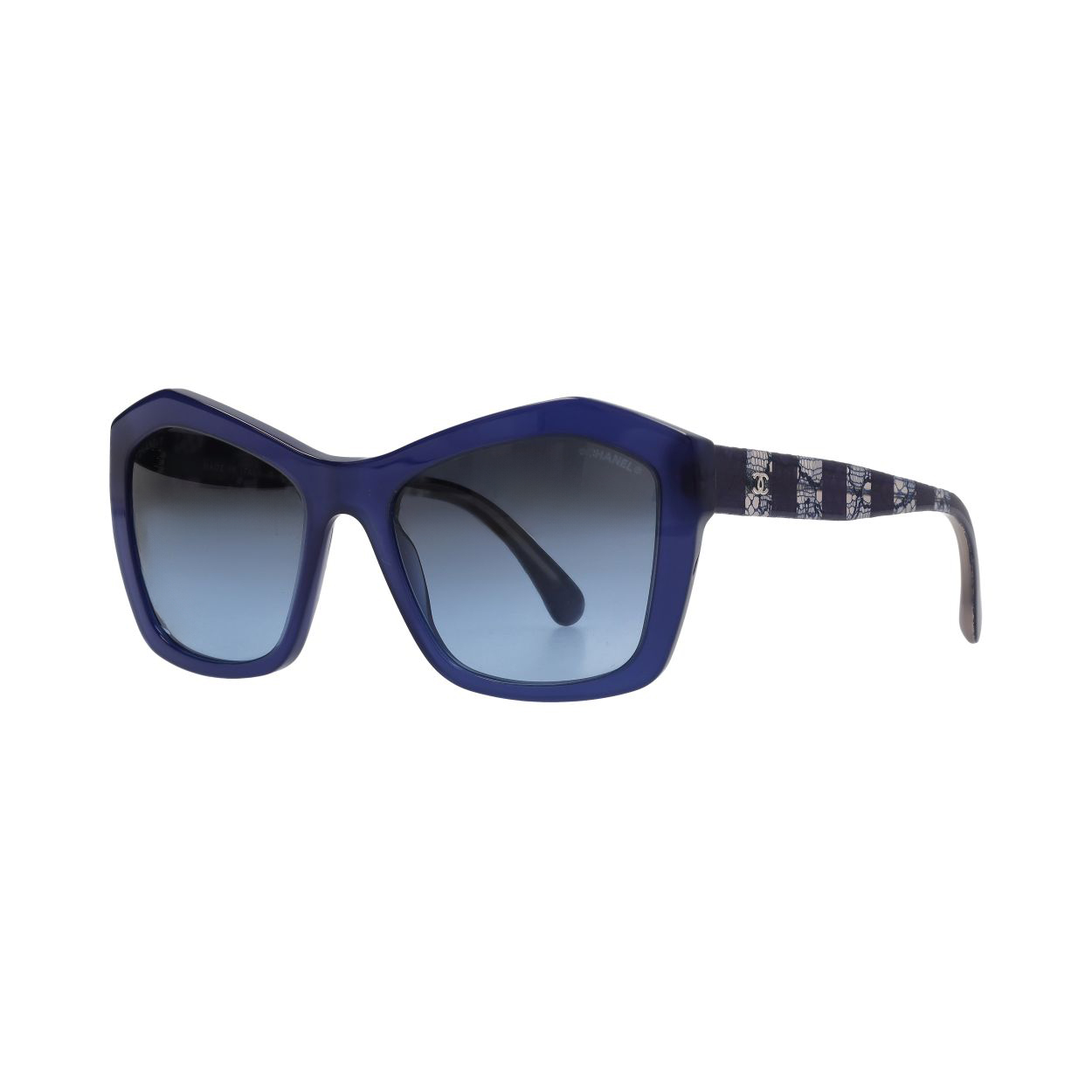 CHANEL Logo Sunglasses 5296 Blue | Luxity