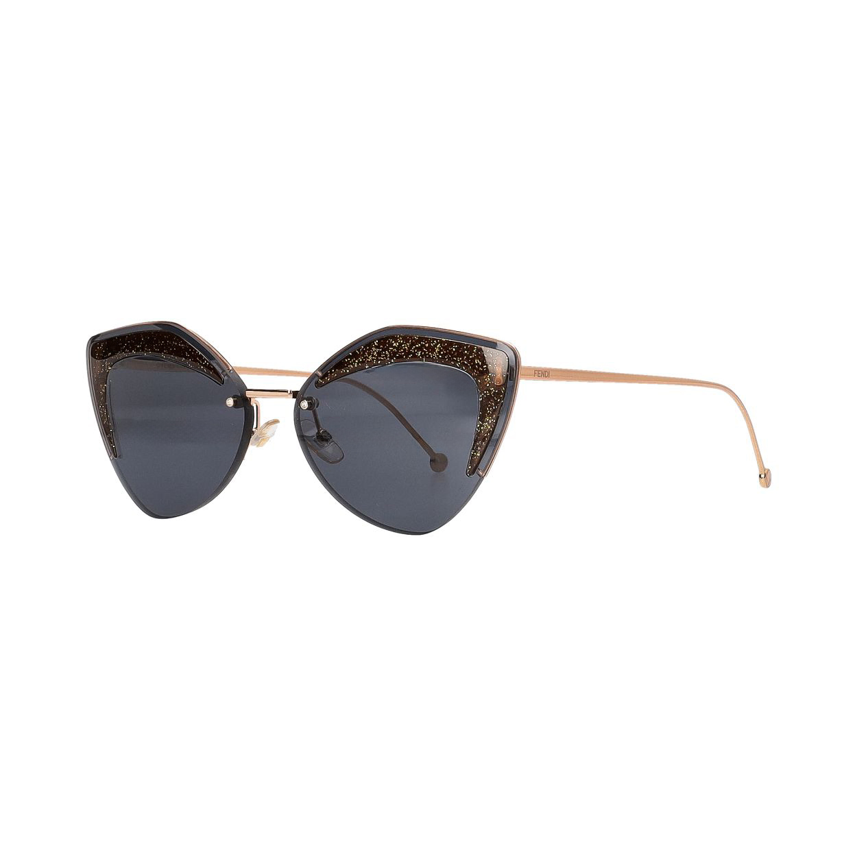 FENDI Sunglasses FF0355/S Black/Rose Gold | Luxity