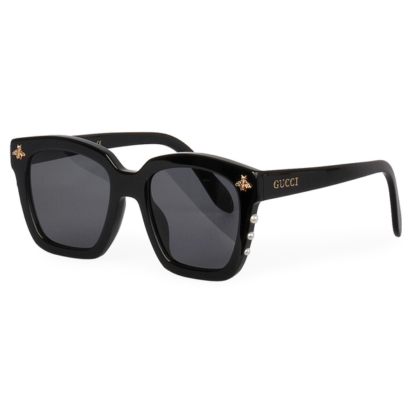 GUCCI Pearl Bee Sunglasses GG 0168 Black | Luxity display picture 1