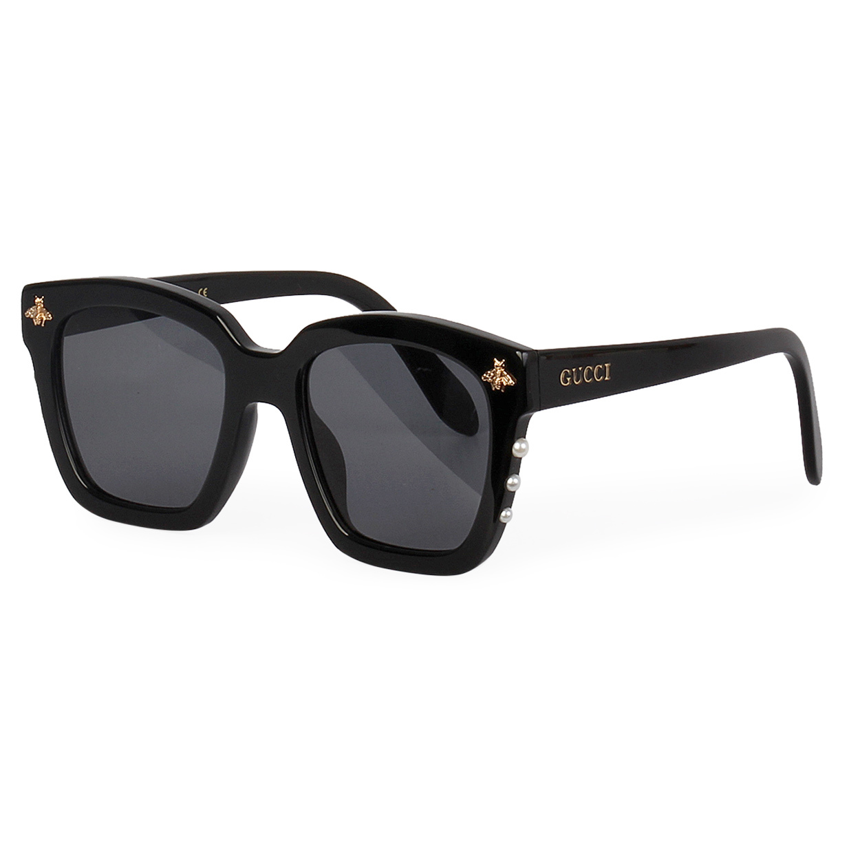 GUCCI Pearl Bee Sunglasses GG 0168 Black | Luxity display picture 2