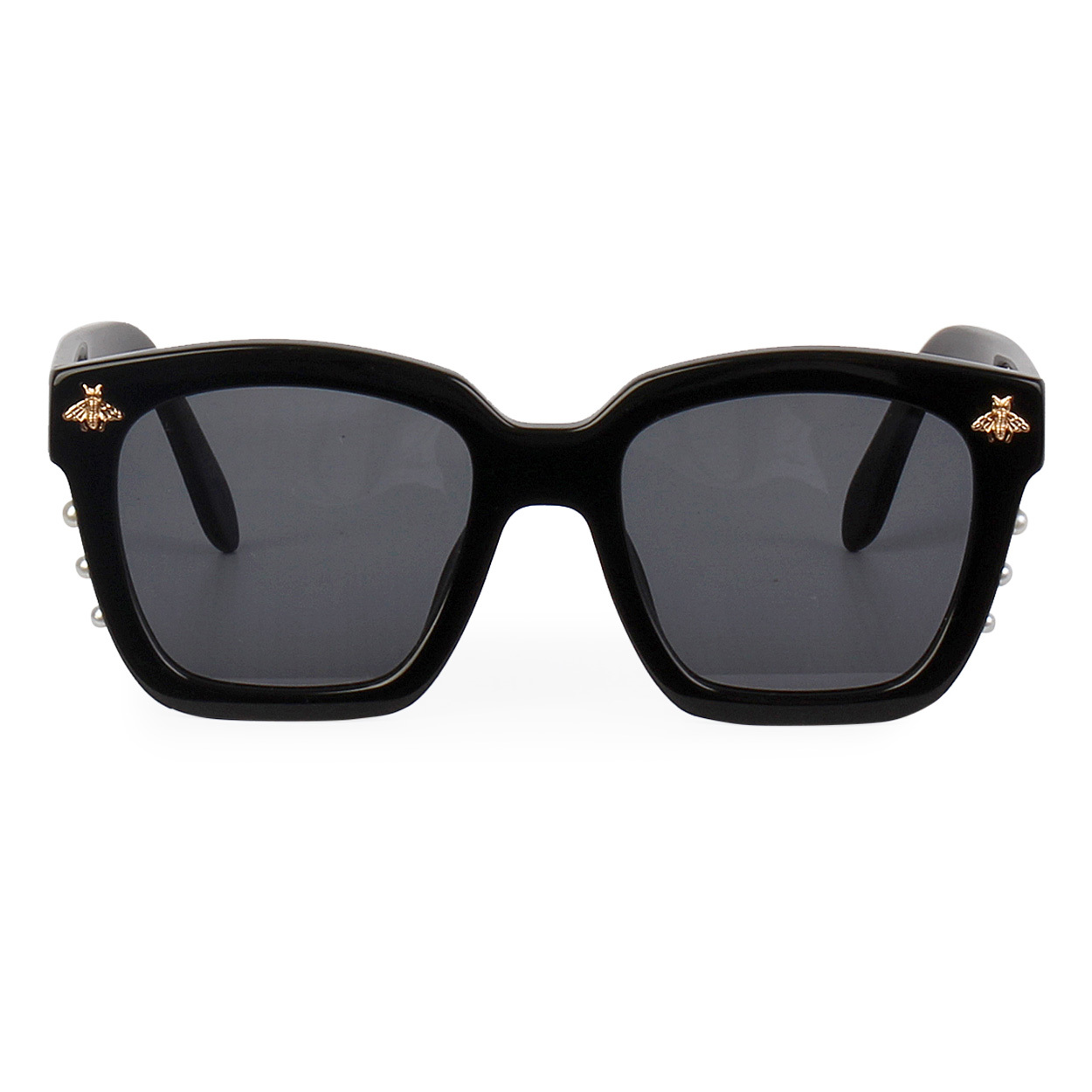 GUCCI Pearl Bee Sunglasses GG 0168 Black | Luxity