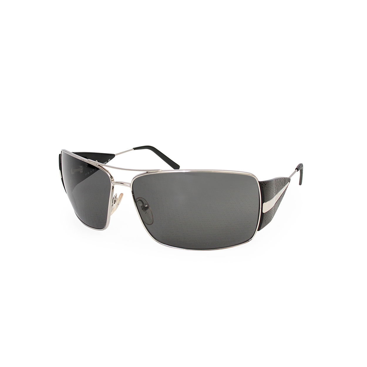 翔 PRADA Sunglasses SPR 55H Black/Silver | Luxity