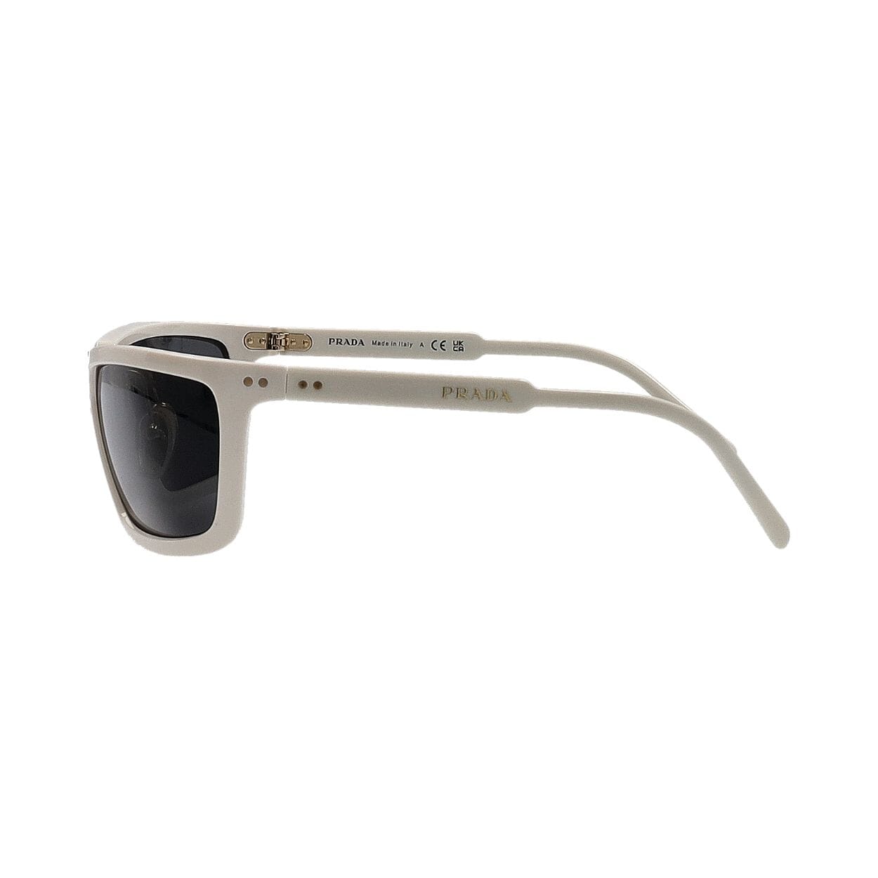 Prada SPR A11 Sunglasses in White Prada PR A11S L (62 - 23) with Grey lenses and White frame  main image 2