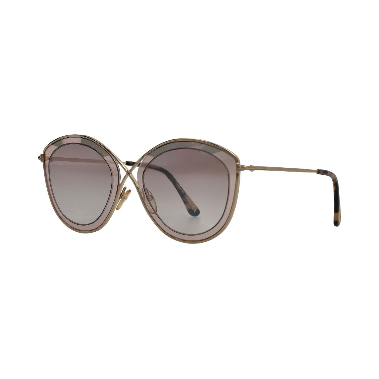 TOM FORD Sascha-02 Sunglasses TF604 Rose Gold | Luxity display picture 3