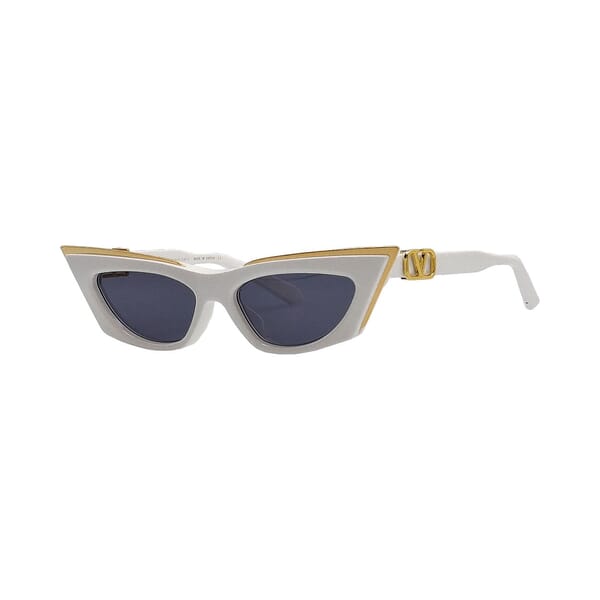 Sunglasses 113D55 Cat Eye White Grey