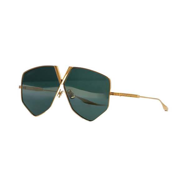 Sunglasses 115B64 Aviator Gold Green
