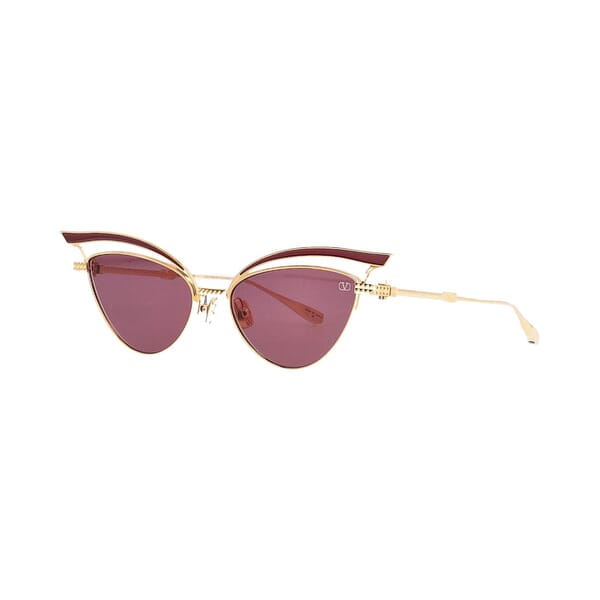 Sunglasses 118C55 Cat Eye Gold Rose