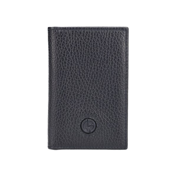 Leather Card Holder Navy