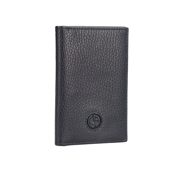 Leather Card Holder Navy