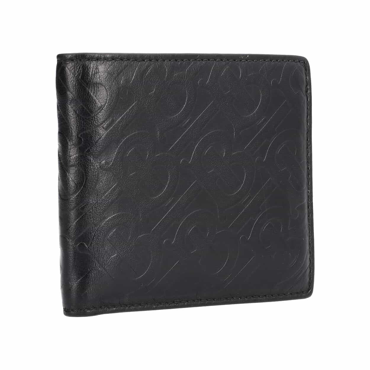 小物 BURBERRY Organizer punching Leather Wh BURBERRY Leather Embossed TB Bifold Wallet Black | Luxity
