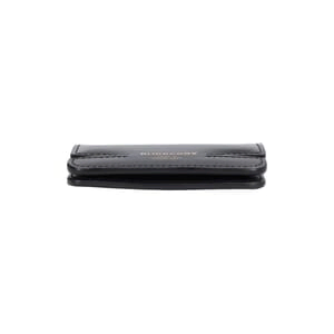 Leather Mini Jody Chain Card Case Black, view 6