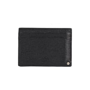 Leather Gancini Card Holder Black, view 3